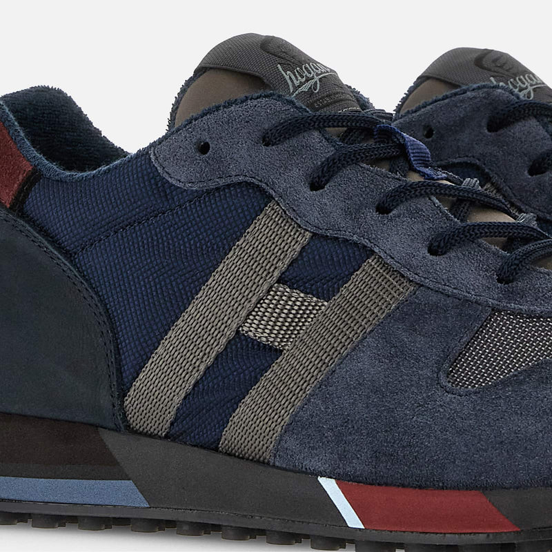 Sneakers Hogan H383 Blue Grey Burgundy