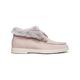 SANTONI WOMEN’S PINK SUEDE DESERT BOOT