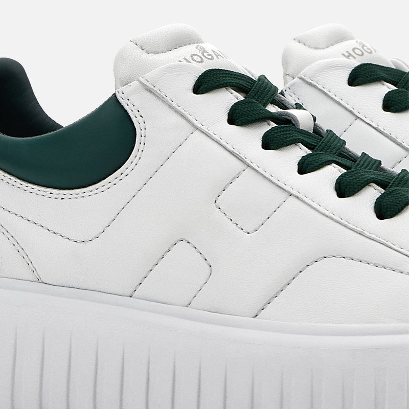 Sneakers Hogan H-Stripes Blanco Verde