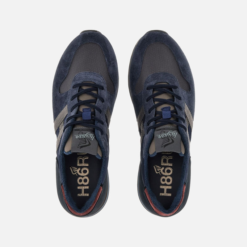 Sneakers Hogan H383 Blue Grey Burgundy