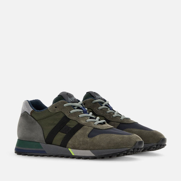 Sneakers Hogan H383 Verde Gris Azul Marino