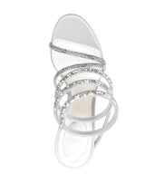 RENE CAOVILLA SILVER SATIN -SHADE STRASS
