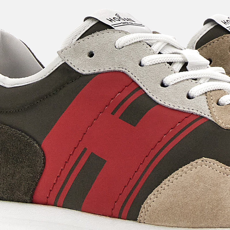 Sneakers Hogan H601 Red Brown Beige