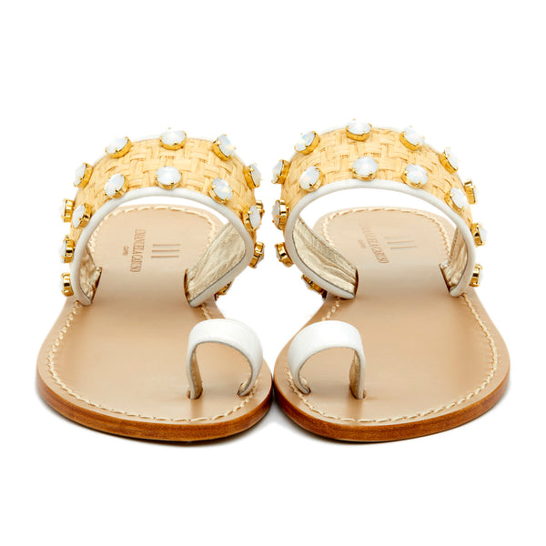 EMANUELA CARUSO Raso White Sandal