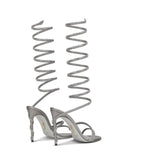 RENE CAOVILLA MARGOT CRYSTAL GREY SANDAL