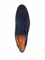 SANTONI MEN’S BLUE SUEDE DESERT BOOT