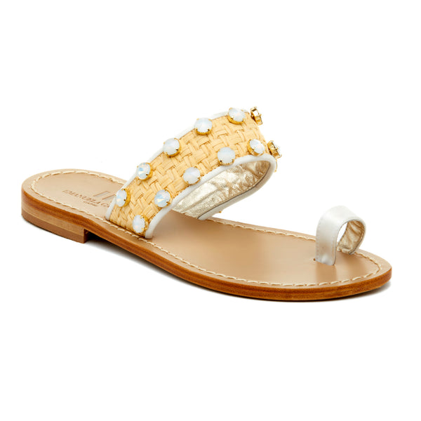 EMANUELA CARUSO Raso White Sandal