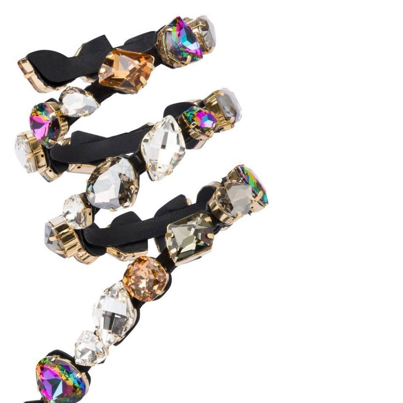 RENE CAOVILLA  ROXANNE RHINESTONES BLACK SANDAL