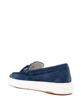 Santoni Slip-On Laccetto Blue  Suede