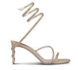 RENE CAOVILLA  MARGOT CRYSTAL CHAMPAGNE SANDAL