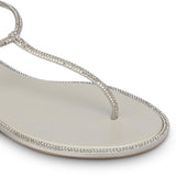 RENE CAOVILLA FLIP FLOPS SILVER
