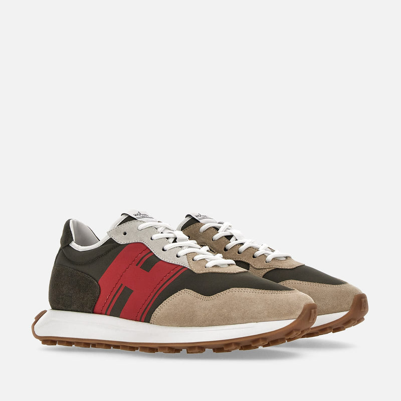 Sneakers Hogan H601 Red Brown Beige